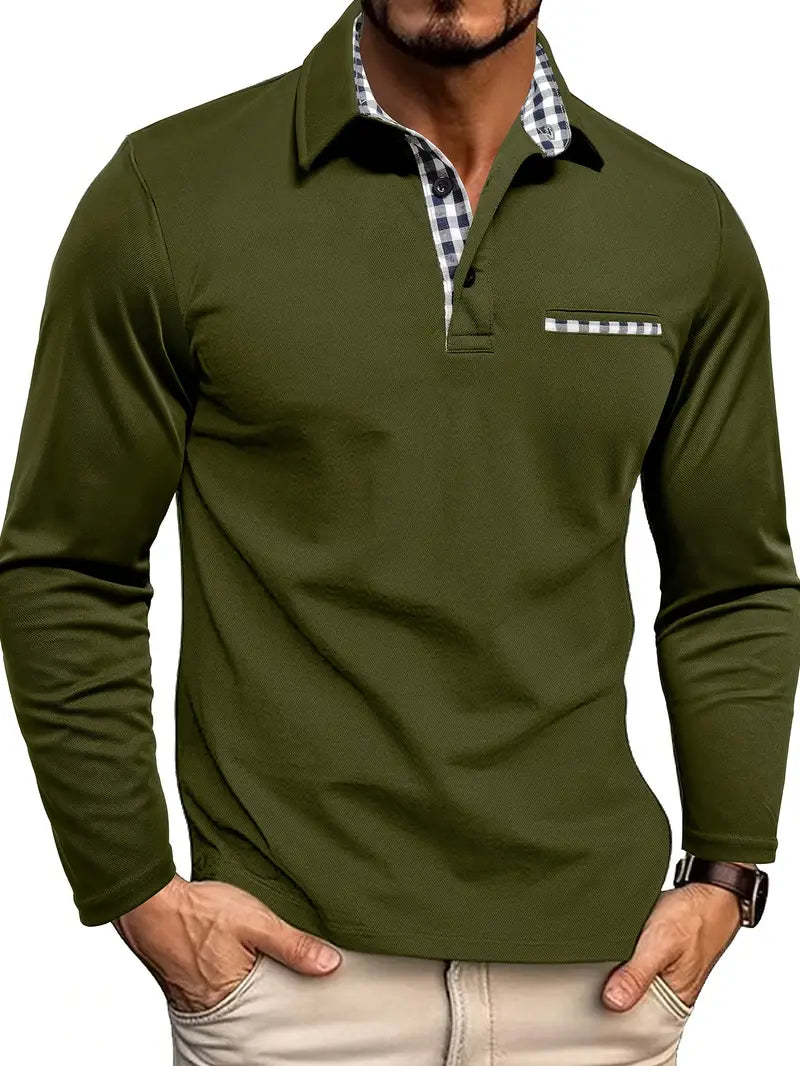 Montaracrest long-sleeve polo shirt in a classic design, featuring a collar and button placket, shown against a neutral background.