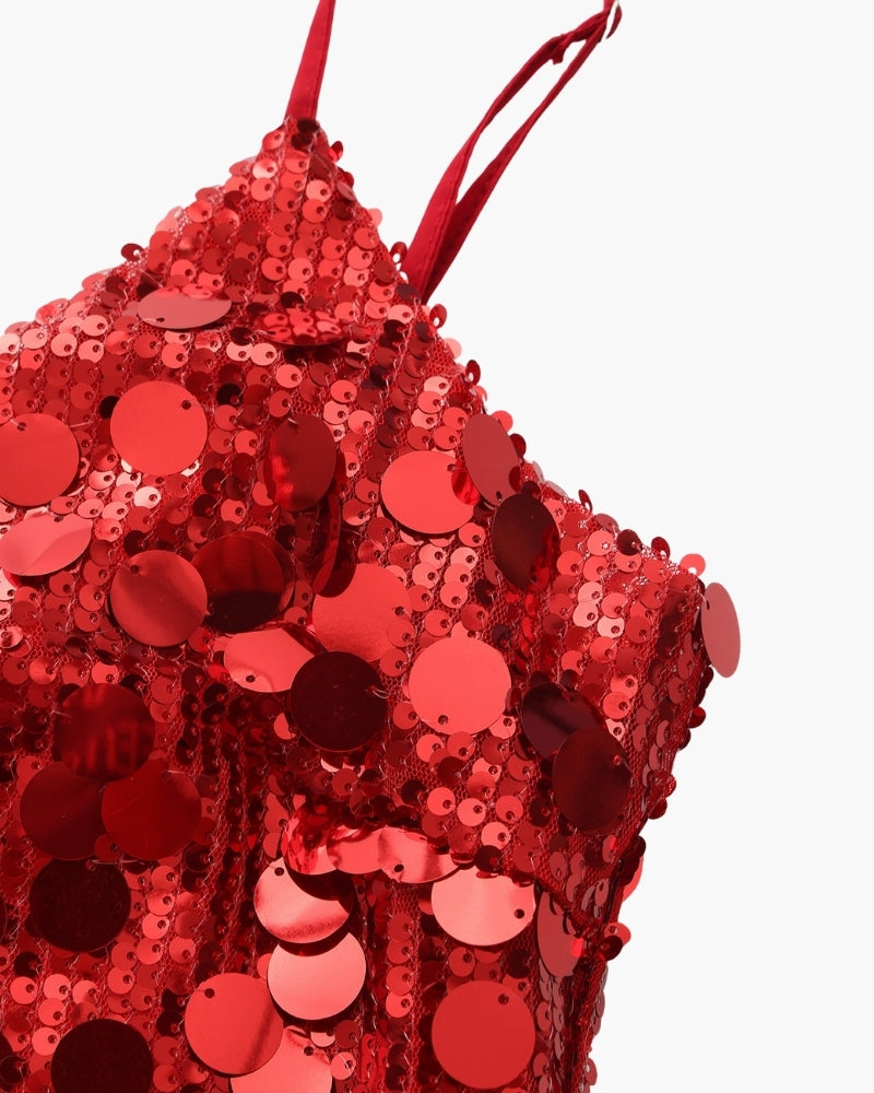 Mini Abito da Party con Paillettes - Montaracrest