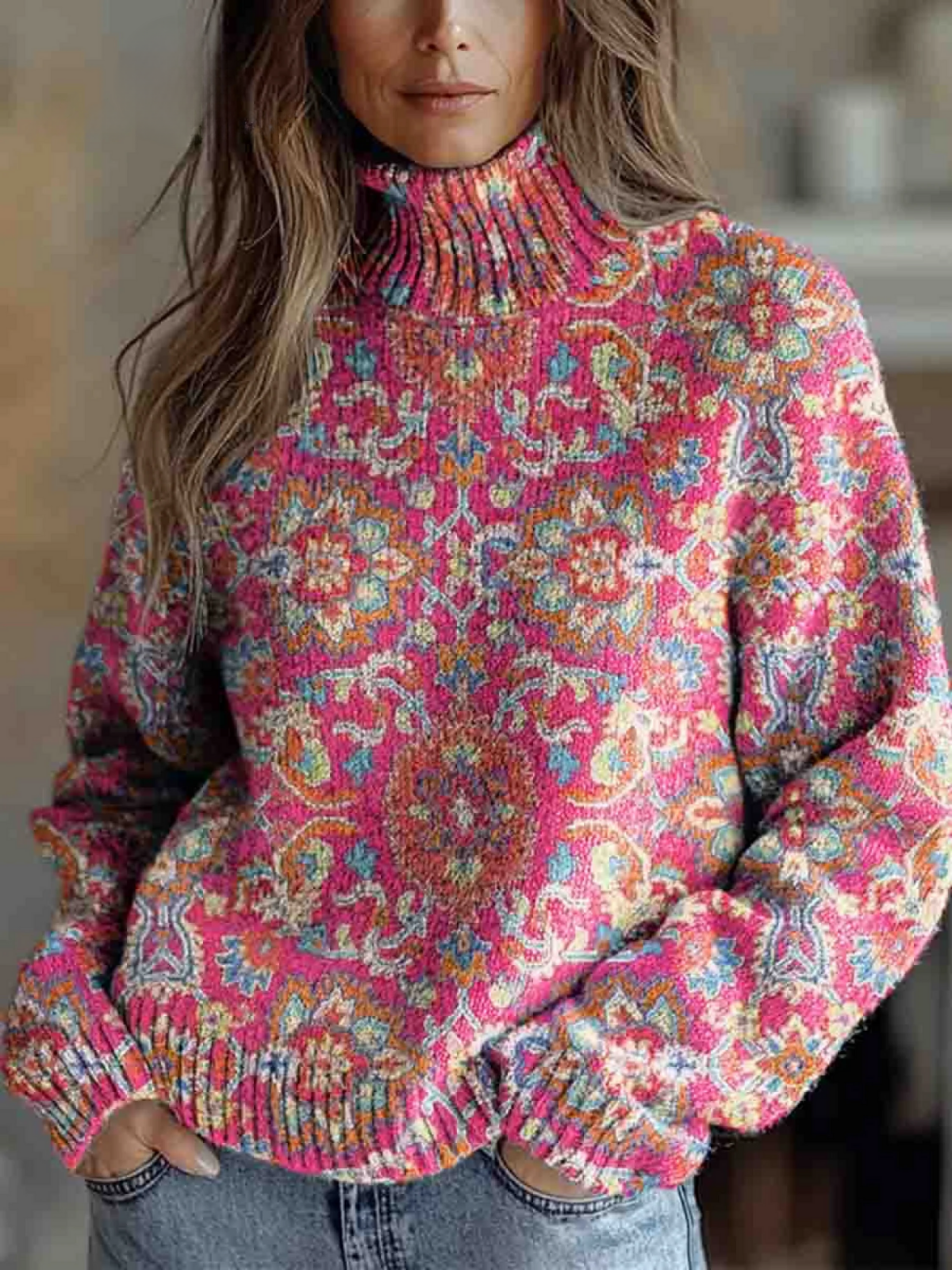Rosalia™ | Maglione Boho Mosaic Print