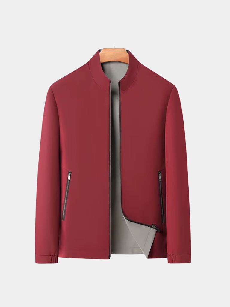 Montaracrest Giacca Lucien Zip, stylish brown jacket with front zipper and collar, casual outerwear for men