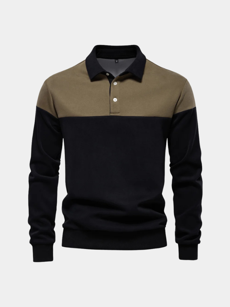 Montaracrest alpine zip polo pullover featuring a high collar and classic design, ideal for casual and outdoor wear.