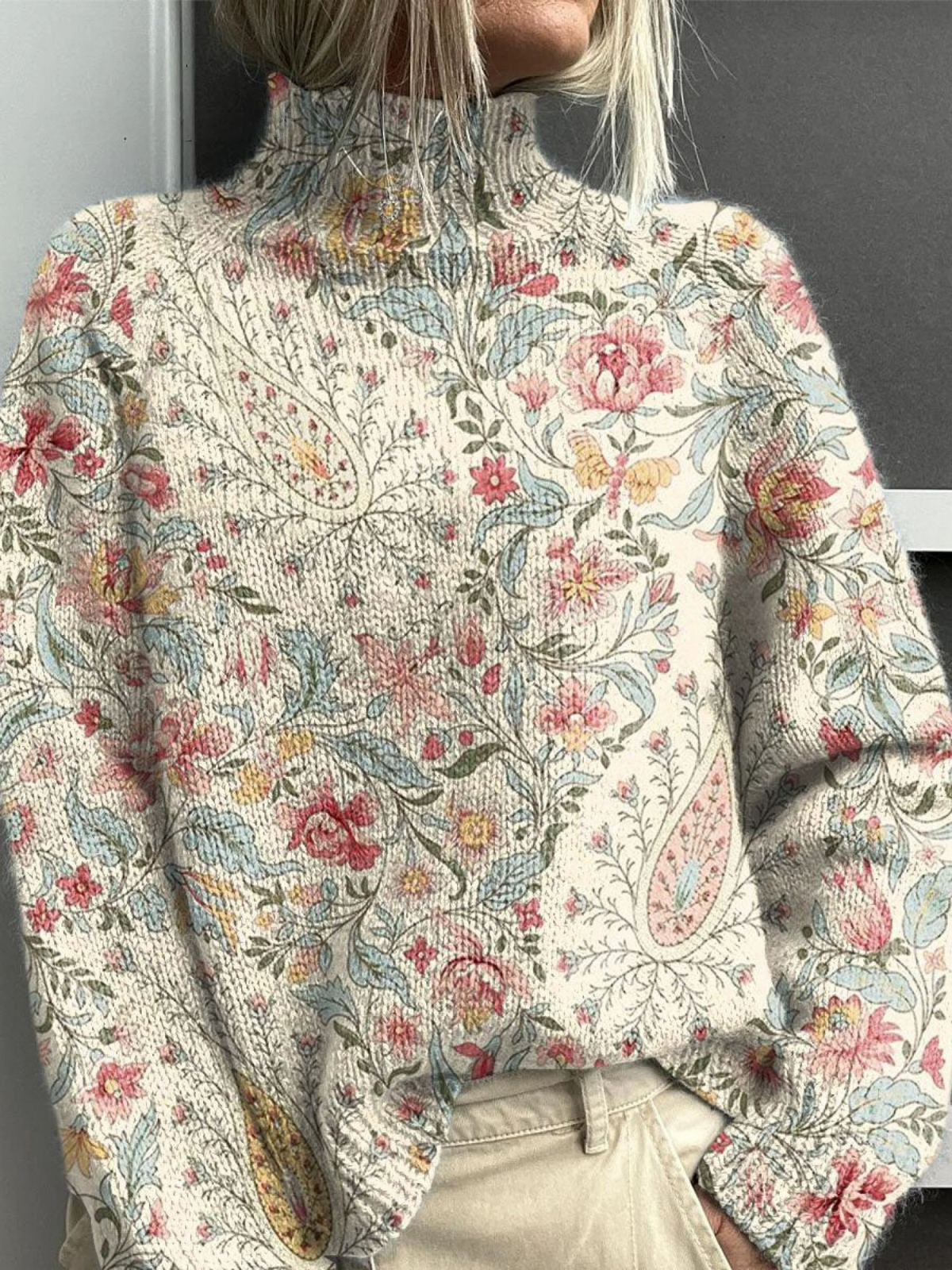 Julia™ | Maglione Vintage Garden Print