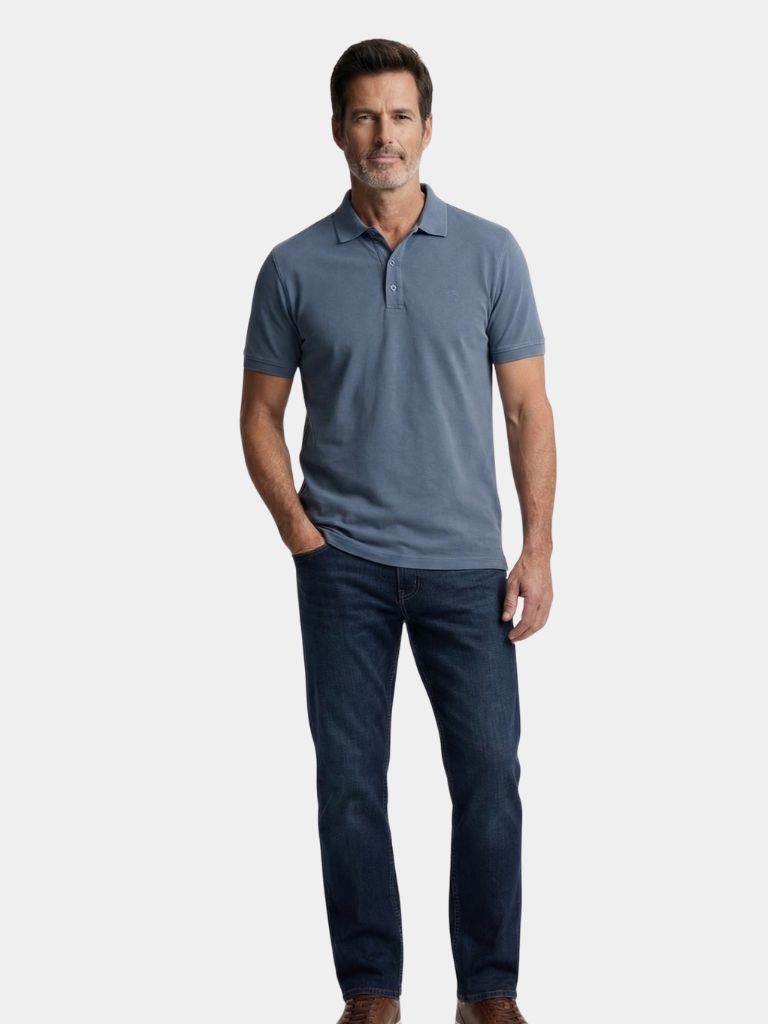 Montaracrest cotton essential polo shirt in a classic design, displayed on a neutral background.