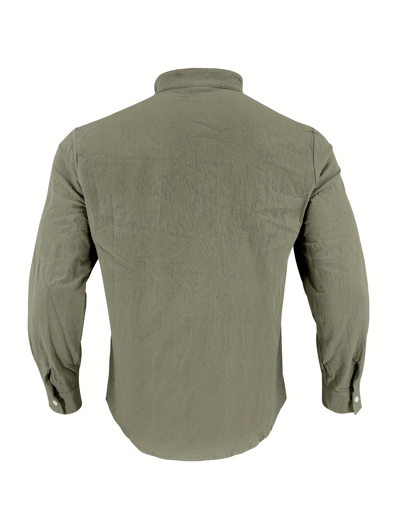 Montara & Crest V-neck shirt displayed on a hanger, featuring a soft fabric and classic fit in a neutral color.
