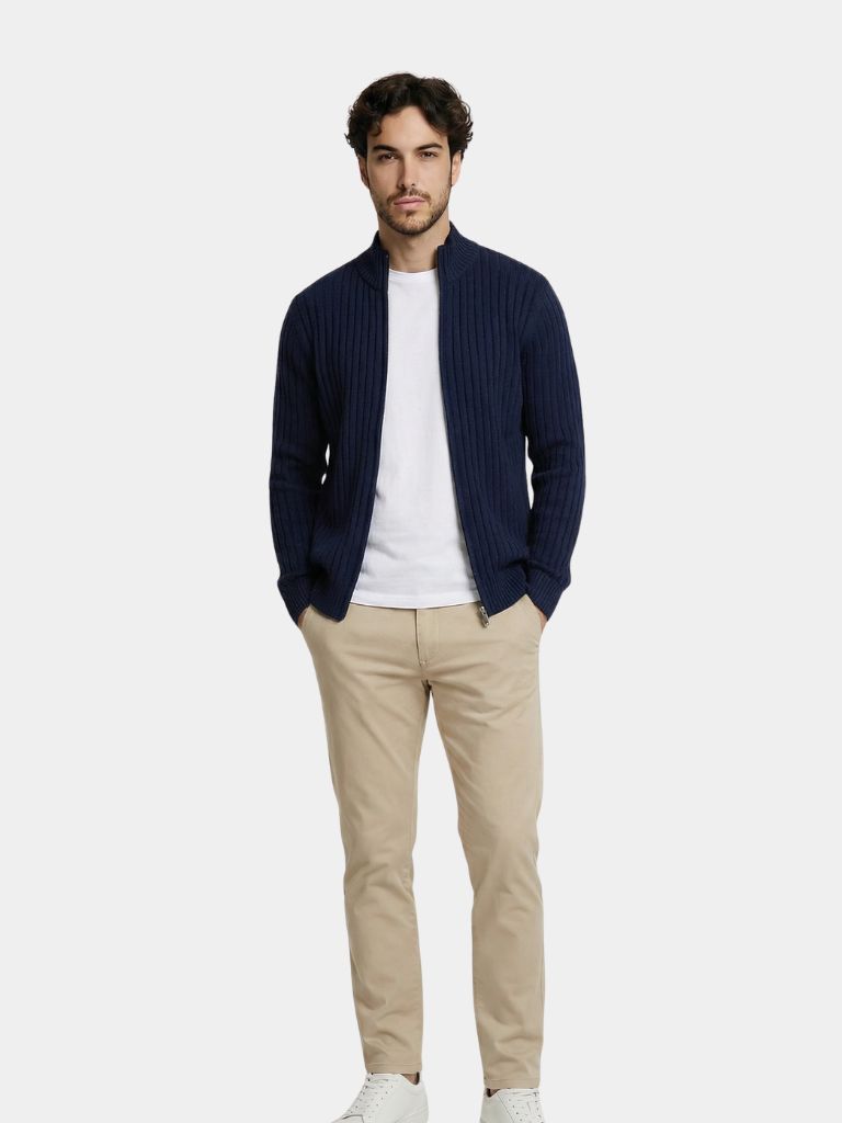 Montaracrest Regency knit sweater jacket featuring a cozy, patterned wool sweater in a stylish design.