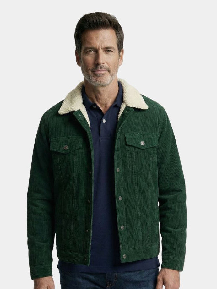 Montaracrest Heritage Sherpa corduroy jacket showing soft, warm fabric with a classic design and button closure.