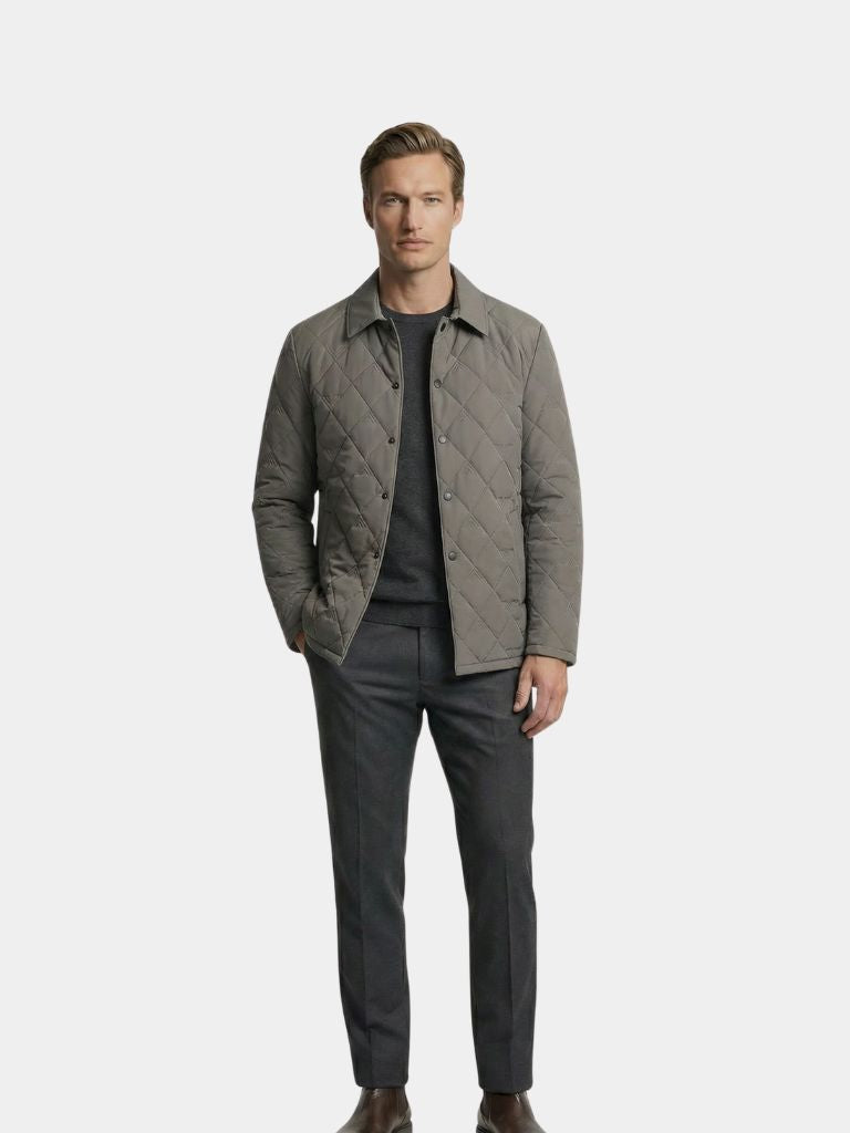 Luxury layered jacket by Montaracrest, stylish and warm men's casual jas with a modern design and high-quality fabric.