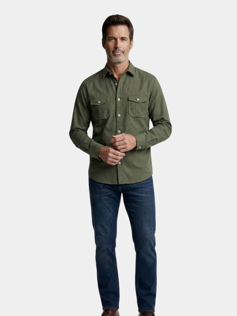 Vintage Montaracrest long-sleeve shirt featuring a classic design and button-up front, shown against a plain background.