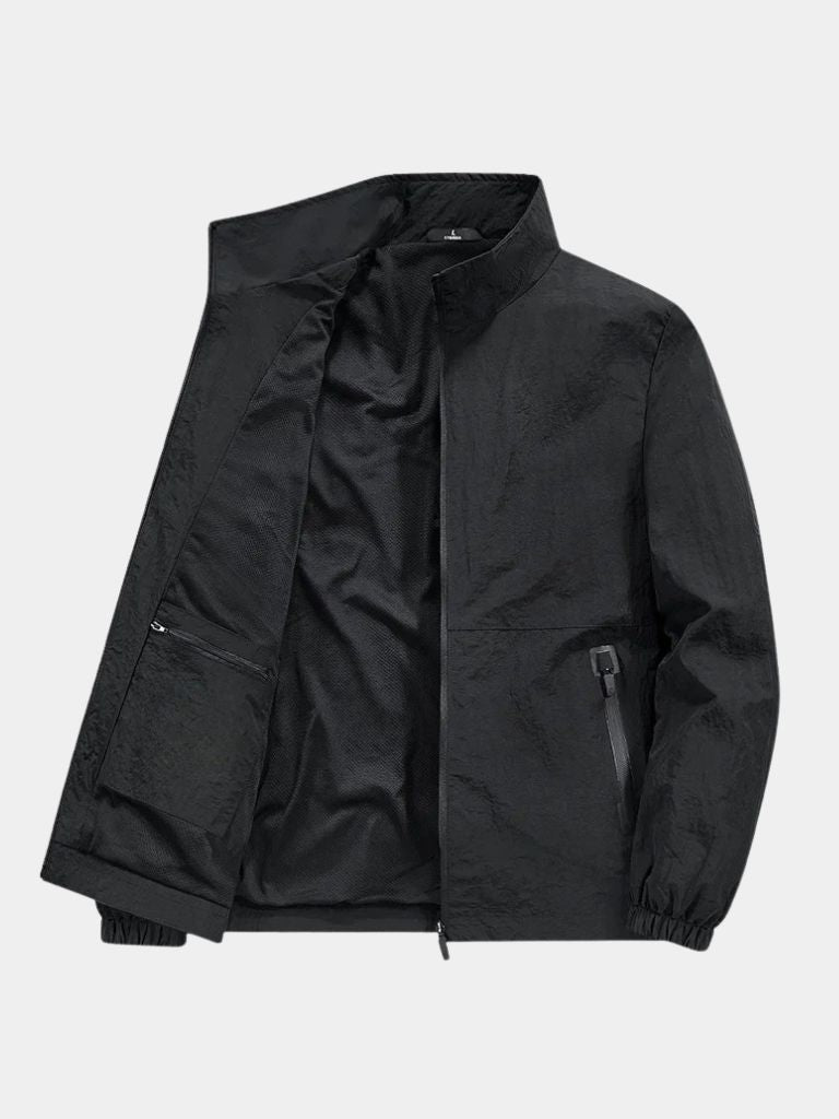 Montaracrest utility zip-up jacket with multiple pockets, modern design, and durable fabric, shown in a front view.