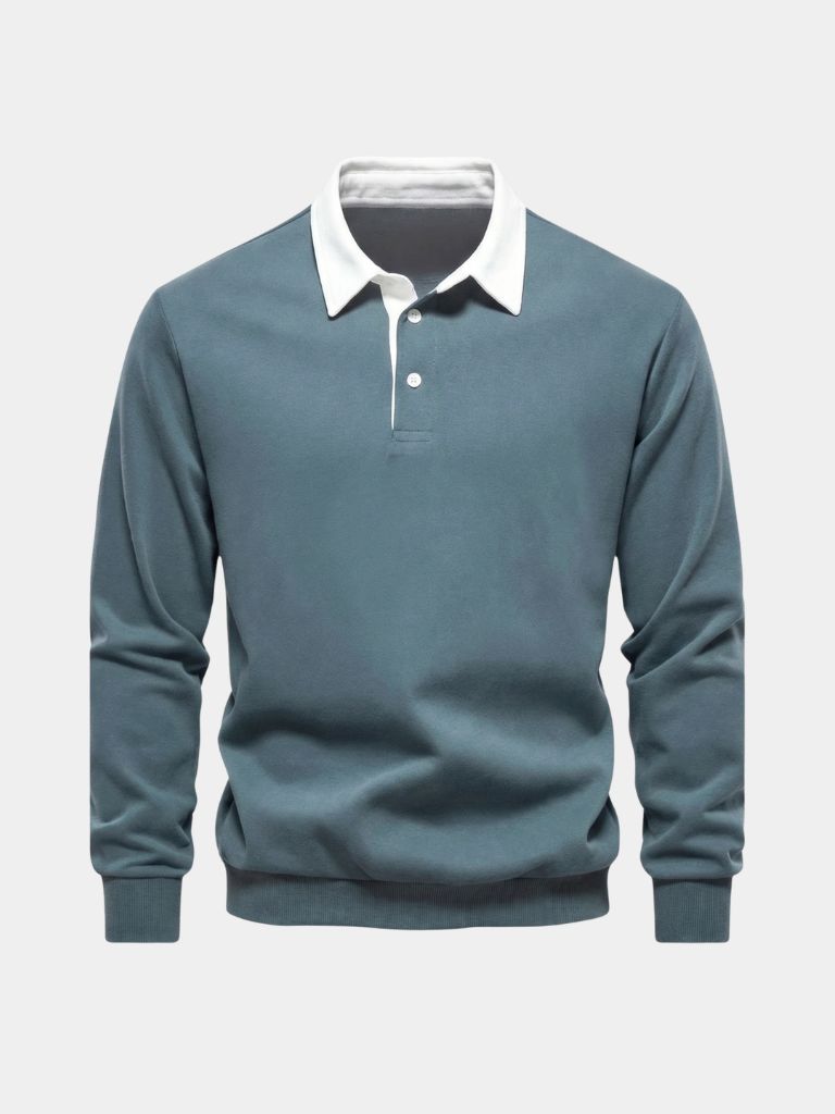 Montaracrest Polo Essenziale in classic polo style, featuring a collar, buttons, and the brand logo on the chest.