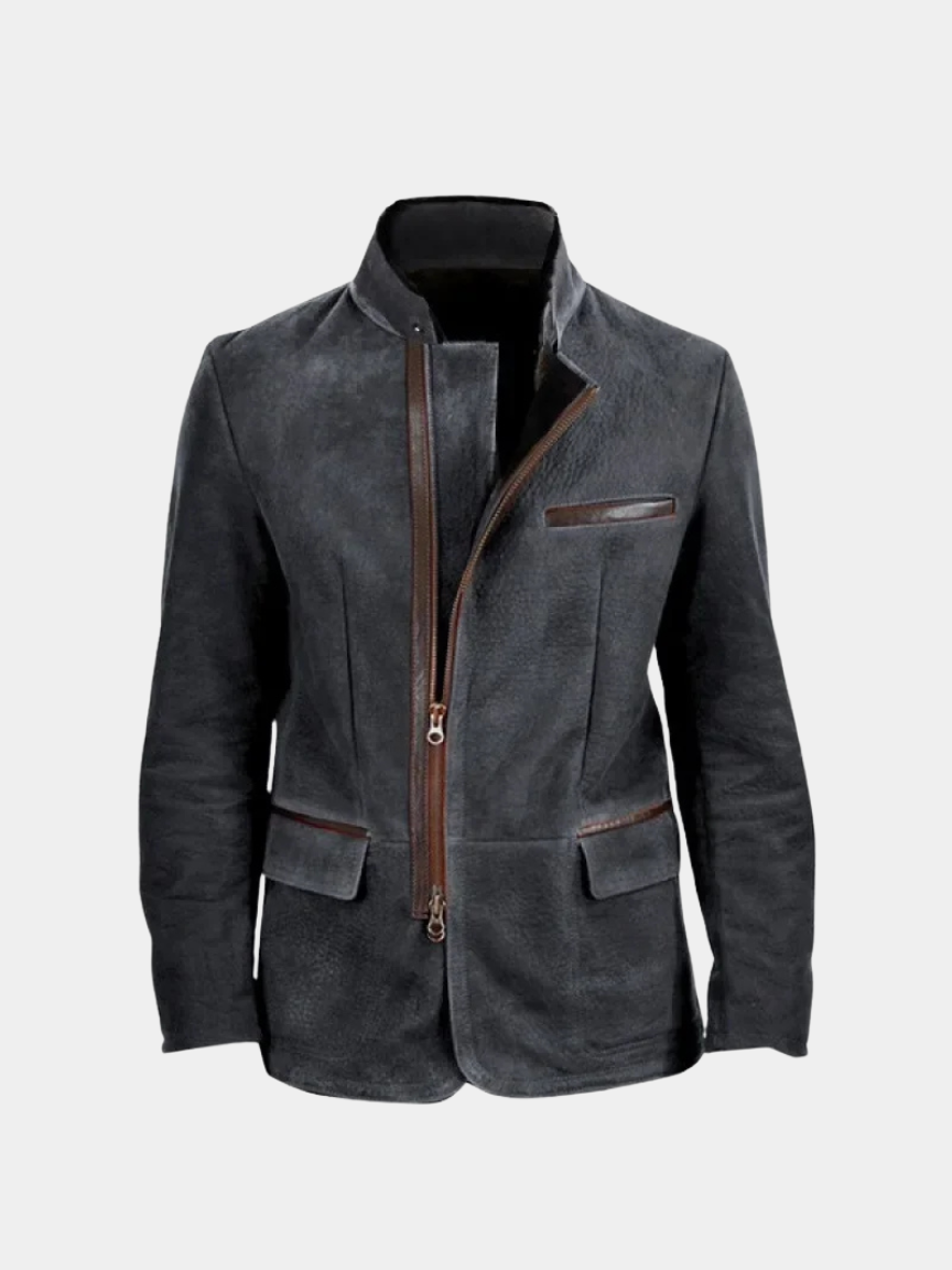 Montaracrest camoscio field jacket in Bearstone color, featuring a stylish outdoor design with front pockets and button closures.