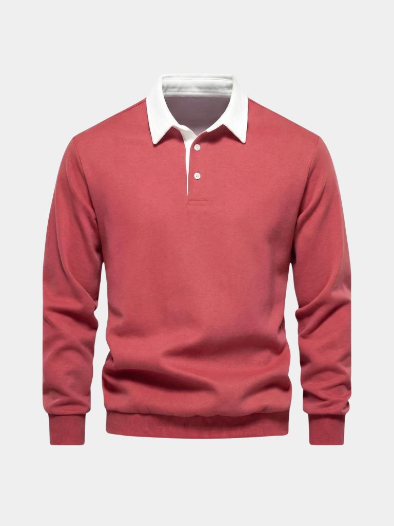 Montaracrest Polo Essenziale in classic polo style, featuring a collar and short sleeves, displayed on a neutral background.