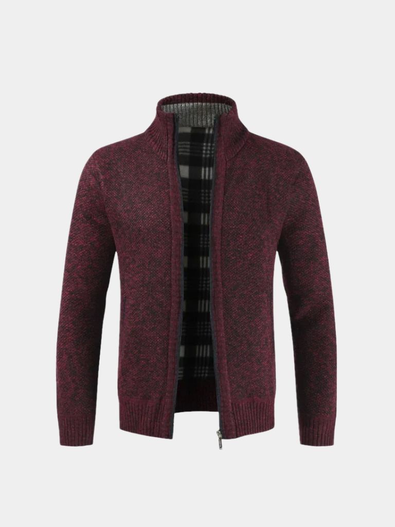 Montaracrest knitted jacket featuring a textured knit pattern, long sleeves, and a classic fit—perfect for casual wear.