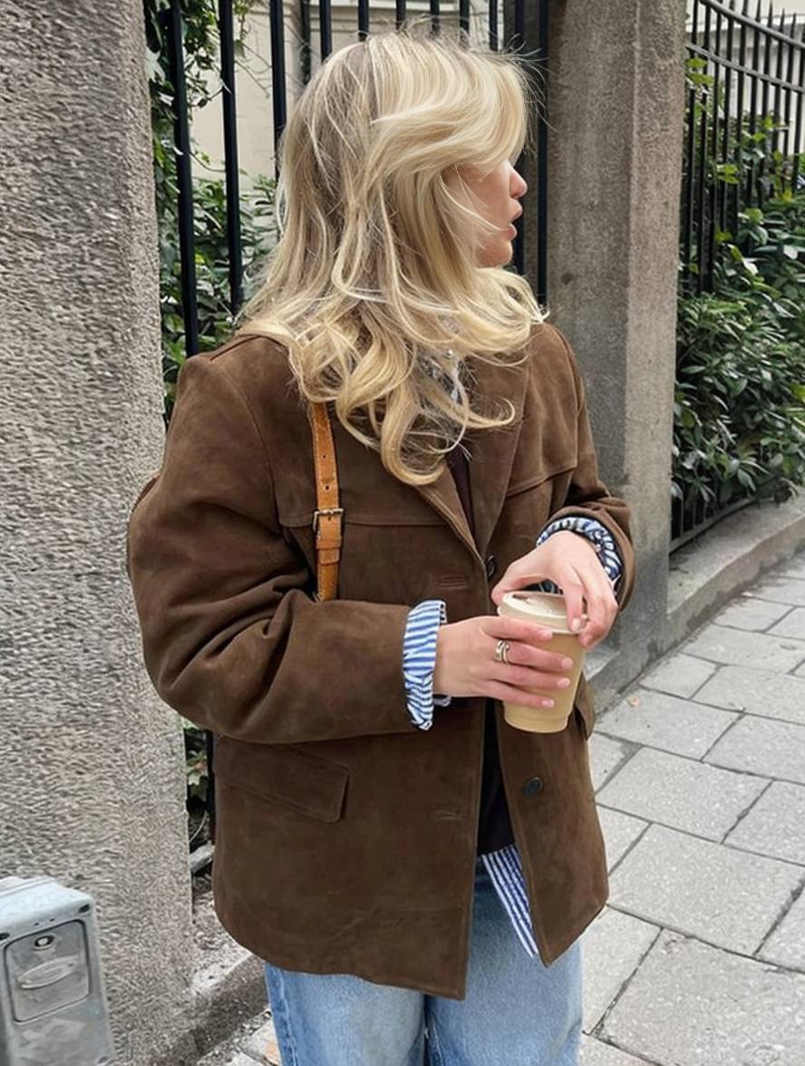 FIORA- Giacca Blazer in Camoscio - Montaracrest