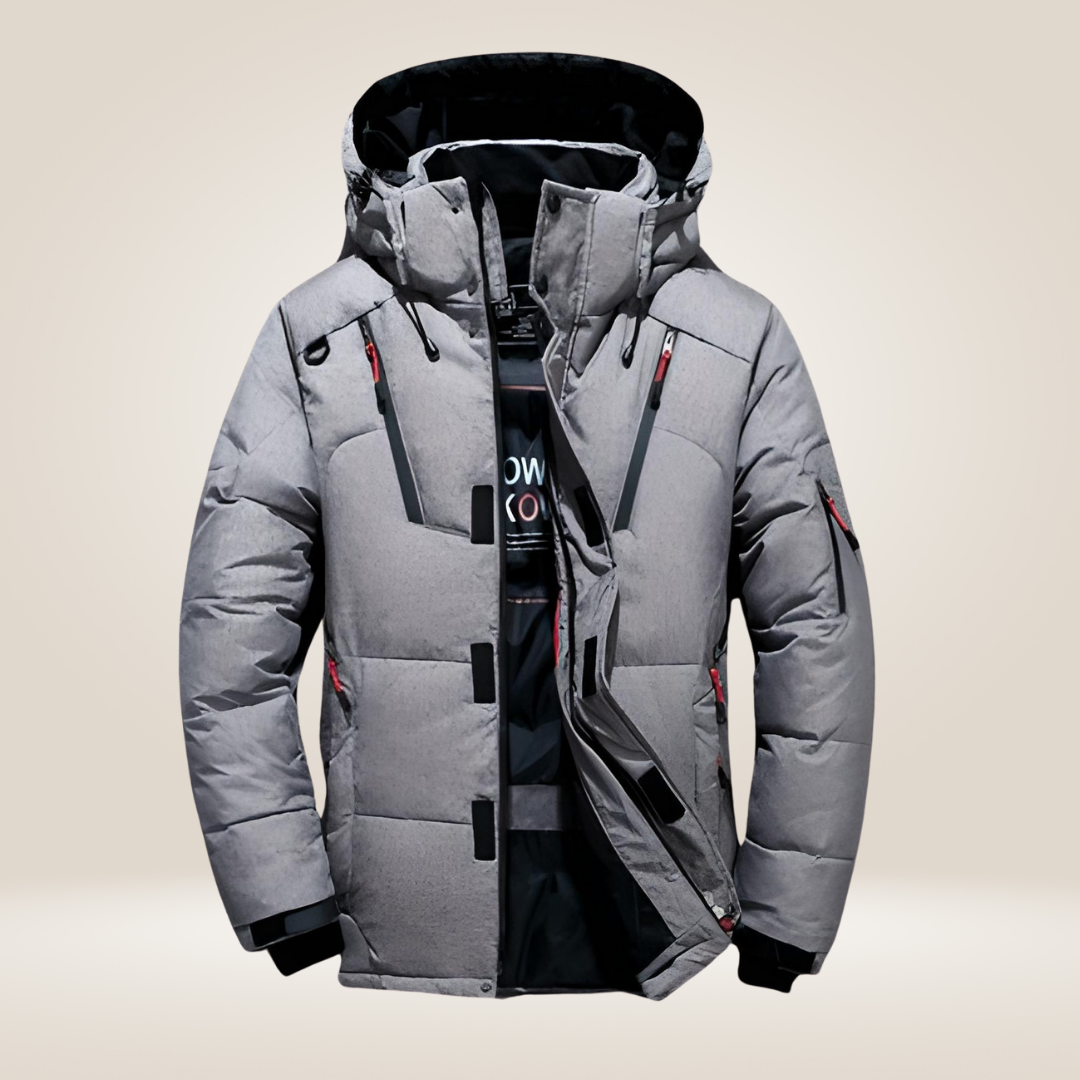 Daniele™ outdoor premium thermal jacket by Montaracrest, shown in warm, insulated design suitable for winter outdoor activities.