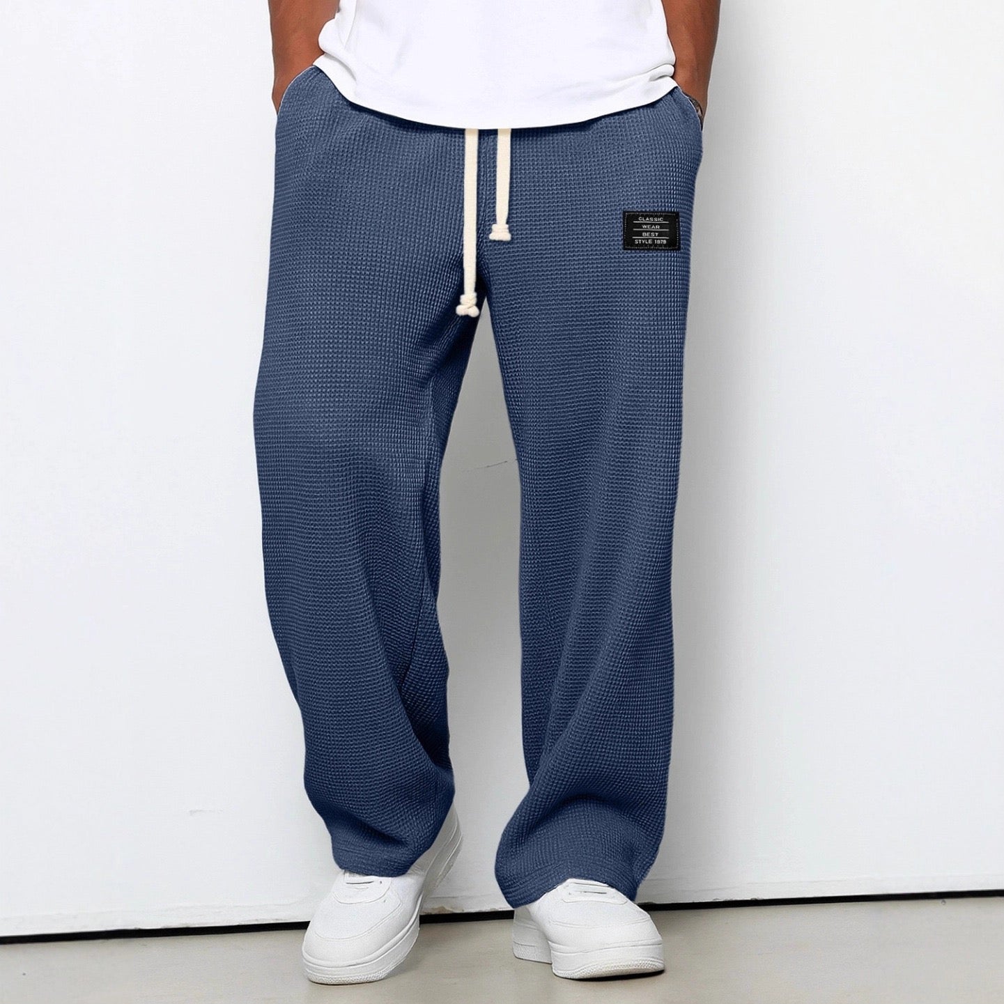 Lorenzo | Pantaloni Larghi con Trama a Nido d’Ape - Montaracrest