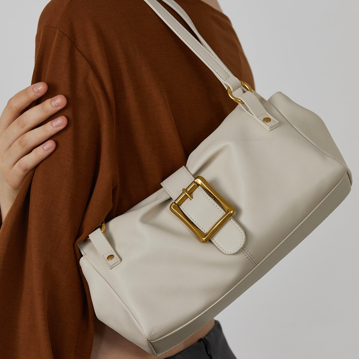 Eternal Elegance Genuine Leather Baguette