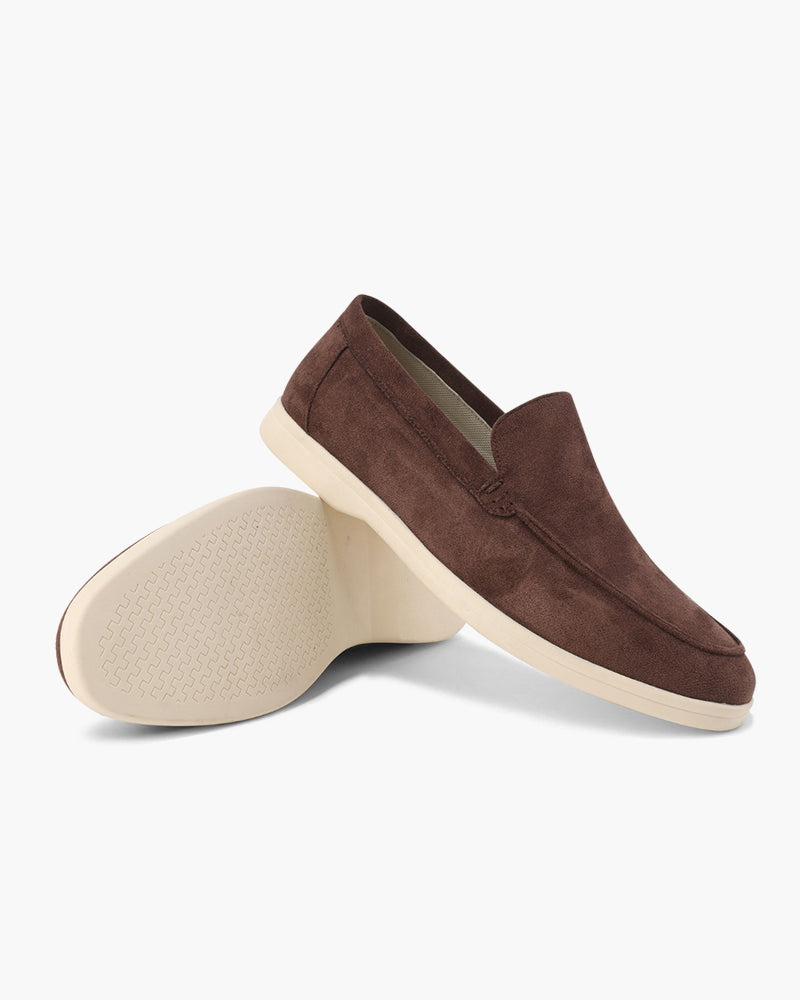 Orange suede loafers by Montaracrest, Villa Bellucci mocassini in soft camoscio with classic slip-on design.