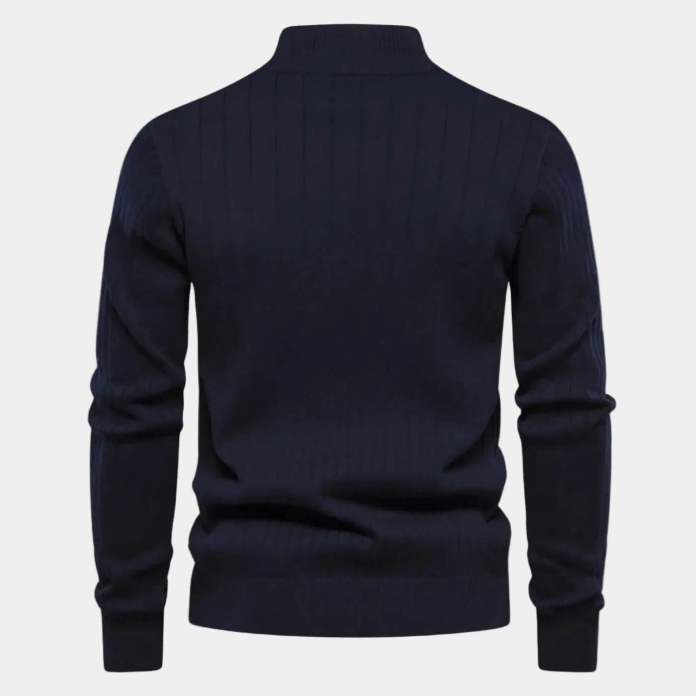 Friedbert men's high-quality comfort pullover by Montaracrest, shown on a model, featuring a cozy, stylish design in a natural setting.