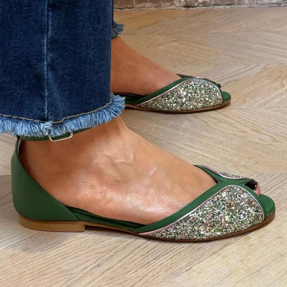 Montaracrest flat sandals with ankle straps, featuring a stylish design and comfortable fit, shown in the image.