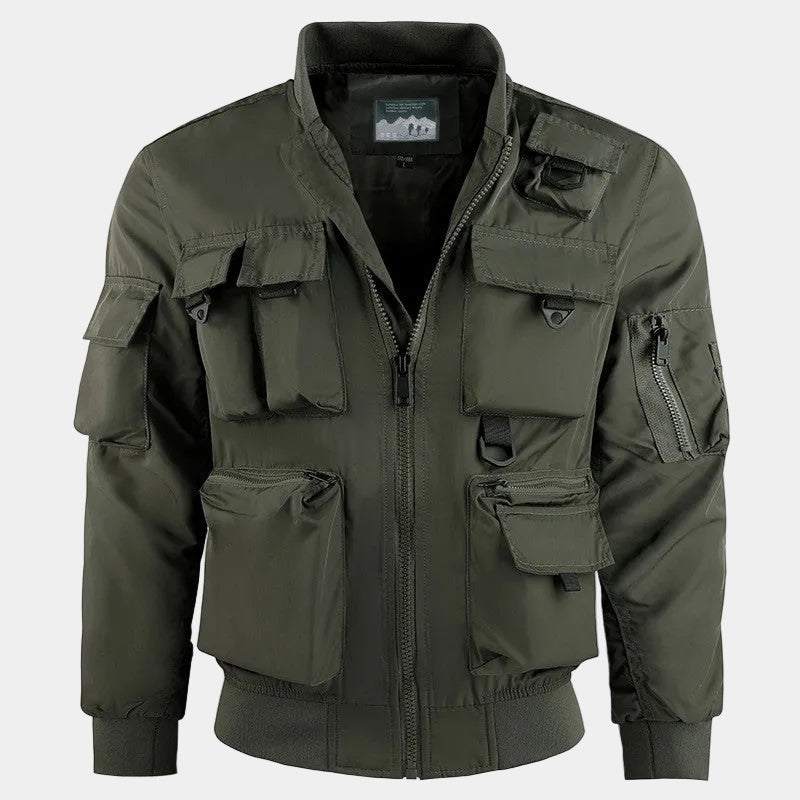 Montara & Crest Tactical Guard Bomber: A multi-pocket utility vest featuring multiple storage pockets and a durable design.