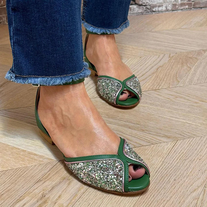 FLAT SANDALS WITH ANKLE STRAP - Montaracrest