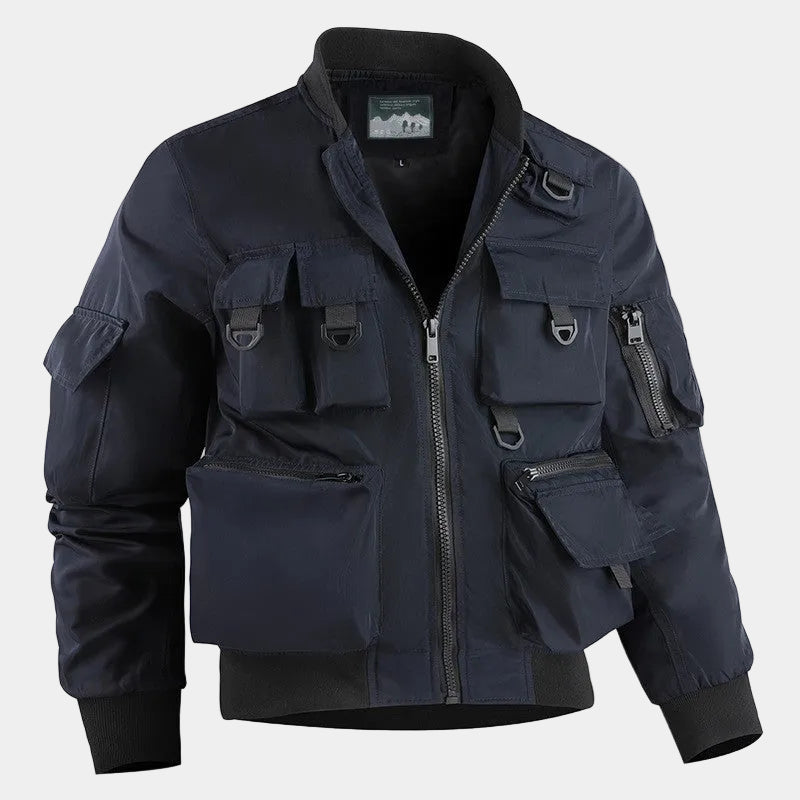 Montara & Crest Tactical Guard Bomber: a multi-pocket utility vest featuring multiple storage compartments and durable fabric.