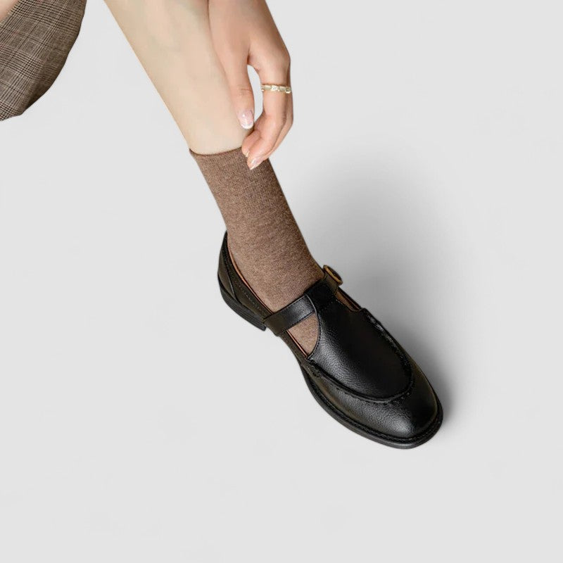 Avery™ | Scarpe Mary Jane Ortopediche con Punta Quadrata