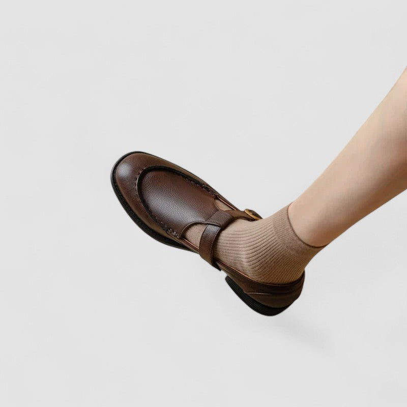 Avery™ | Scarpe Mary Jane Ortopediche con Punta Quadrata