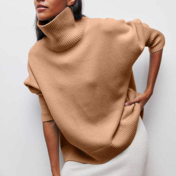 Lunara™ | Maglione Oversize a Collo Alto Ultra Morbido