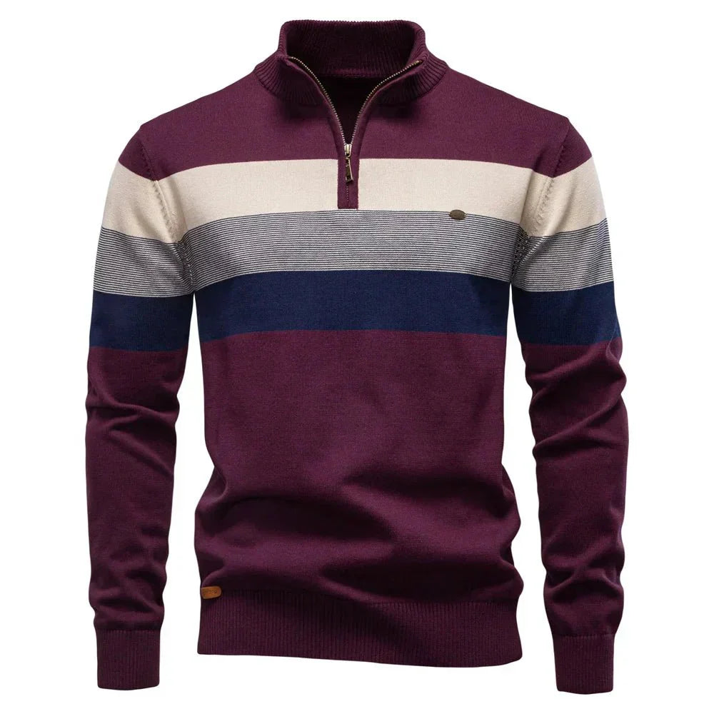 Montaracrest Neuhaus elegant pullover with high collar, soft fabric, and stylish fit, perfect for sophisticated casual wear.