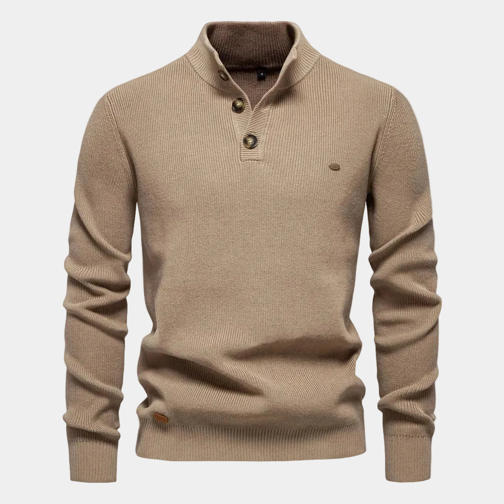 Konrad | Elegante Pullover Da Uomo Con Design A Bottoni - Montaracrest