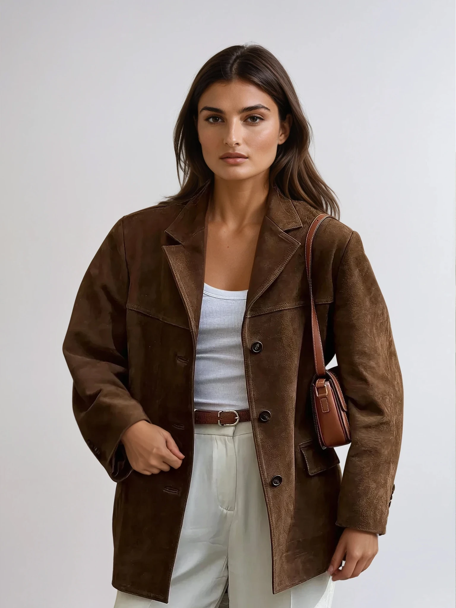 FIORA- Giacca Blazer in Camoscio - Montaracrest