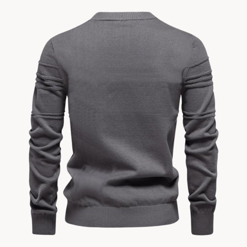 Montaracrest Burkhard men's elegant plaid pullover with a stylish checkered pattern, perfect for sophisticated casual wear.