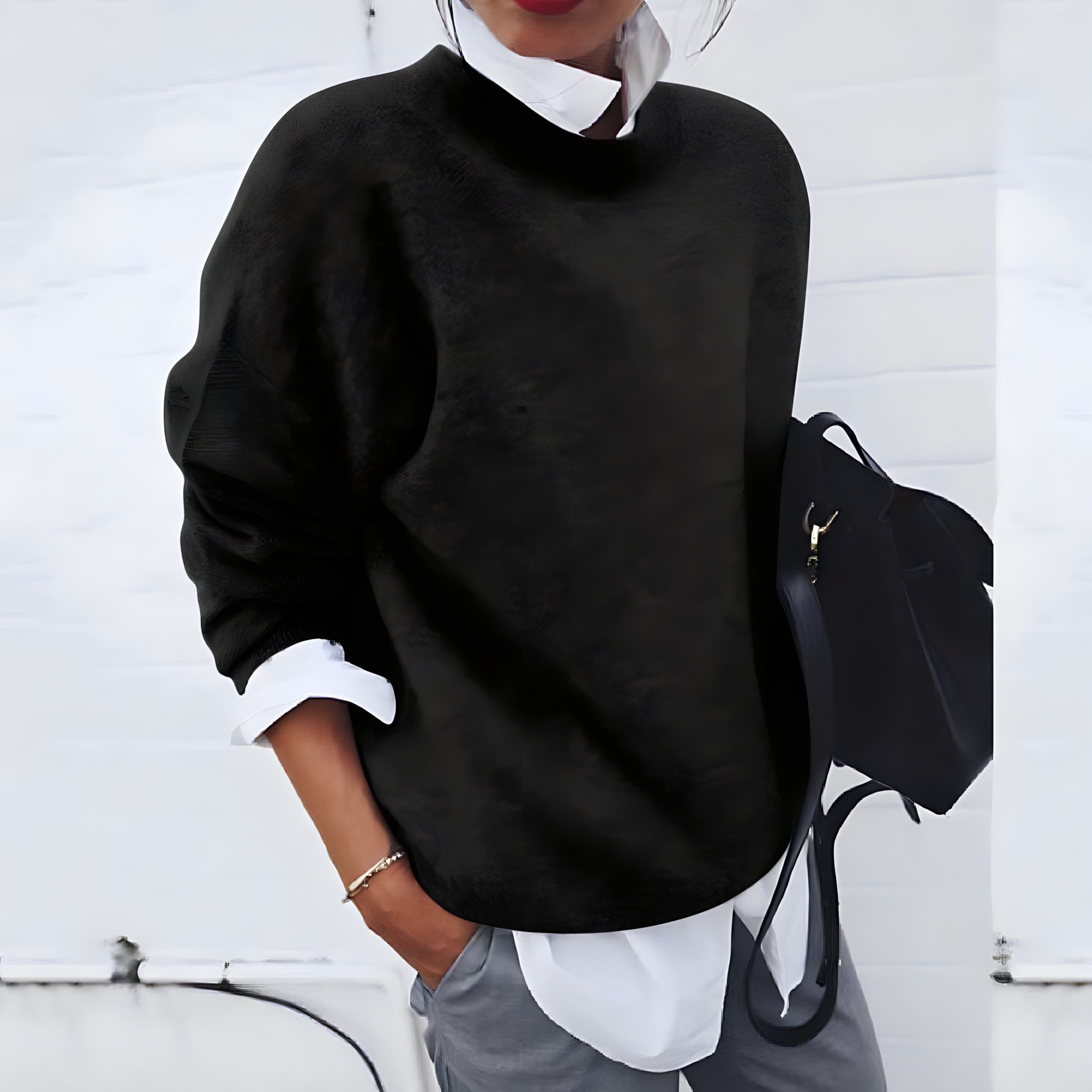 Montaracrest Adrienne™ cashmere sweater in soft, luxurious fabric, featuring a classic fit and elegant design.