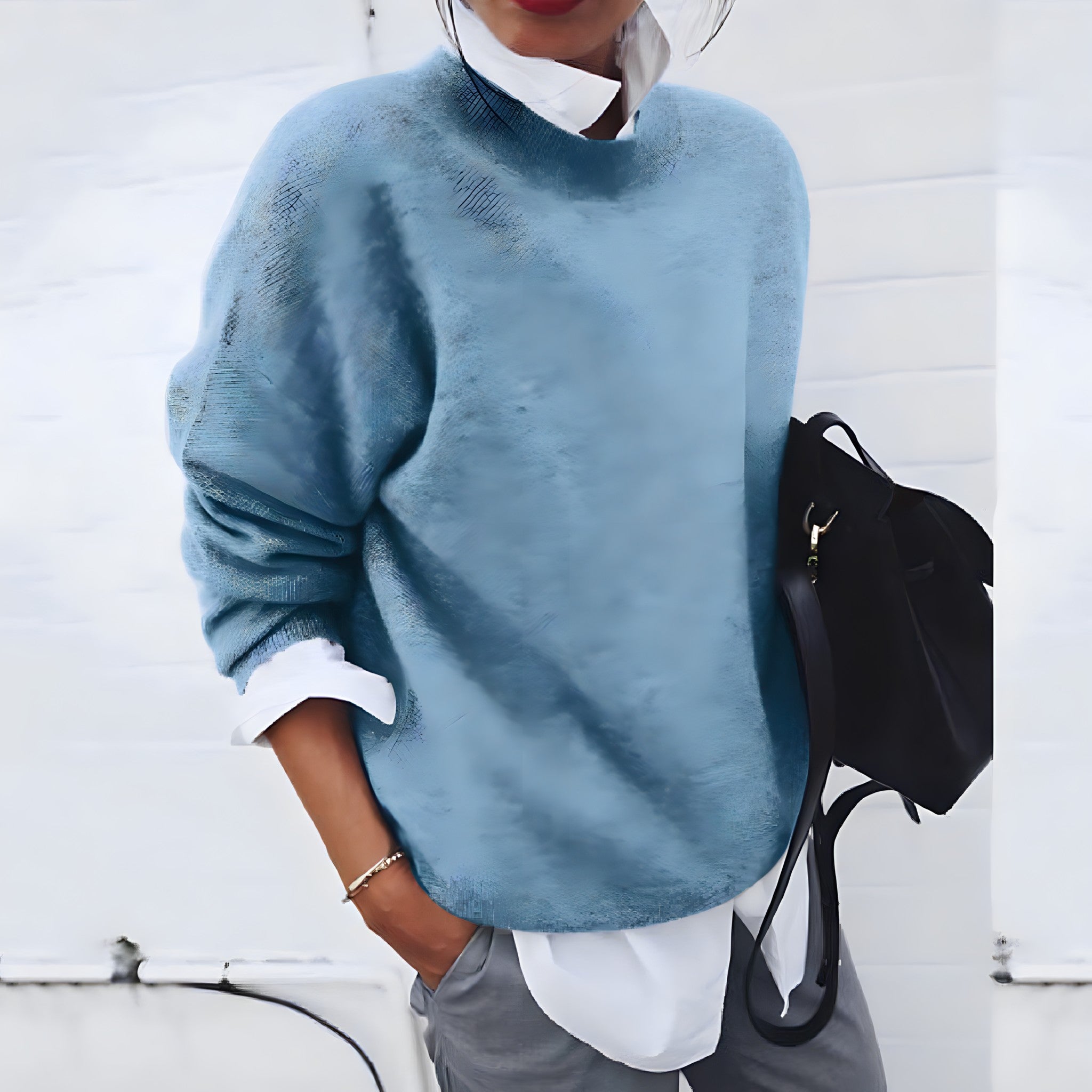 Montaracrest Adrienne™ Cashmere sweater in soft, luxurious cashmere fabric, featuring a classic fit and ribbed cuffs.