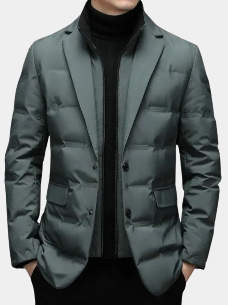 Montaracrest Aristocrat winter jacket with a cross crown design, featuring a stylish and warm outerwear look.