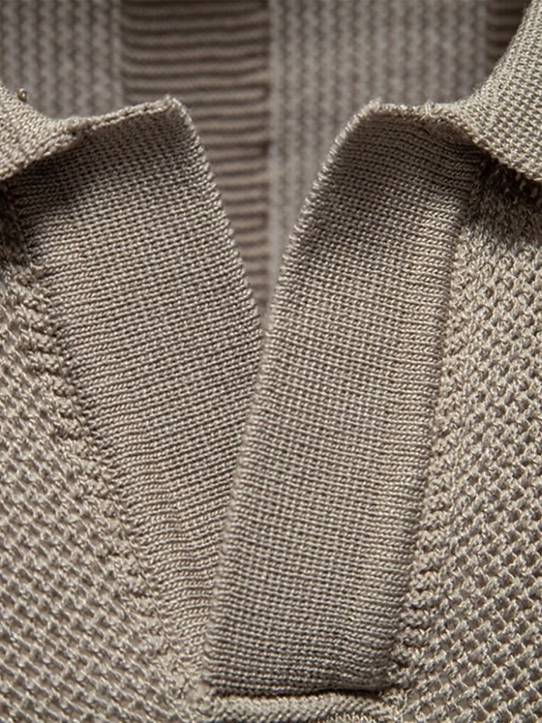 Beige Polo Antico by Montaracrest featuring a classic design with a cross crown detail, displayed on a mannequin.
