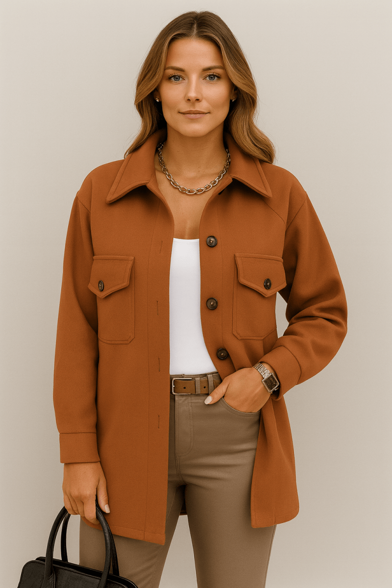 Elegant Brigitte jacket by Montaracrest, featuring a chic design with tailored fit and stylish details.