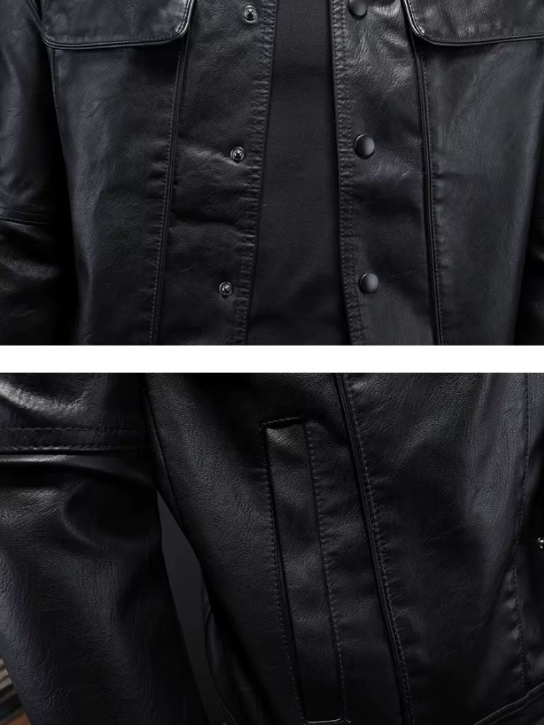 Bronzed leather Giacca ribelle jacket by Montaracrest with cross crown design and stylish distressed finish.