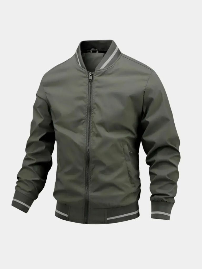 Casual Montaracrest bomber jacket with baseball-style design and cross crown logo, featuring a stylish, relaxed fit.