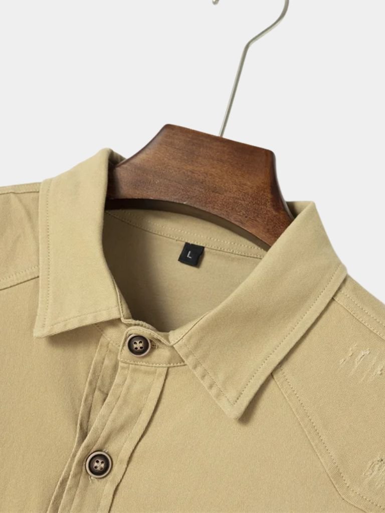 Men's casual modern shirt by Montaracrest featuring a stylish cross crown design, perfect for everyday wear.