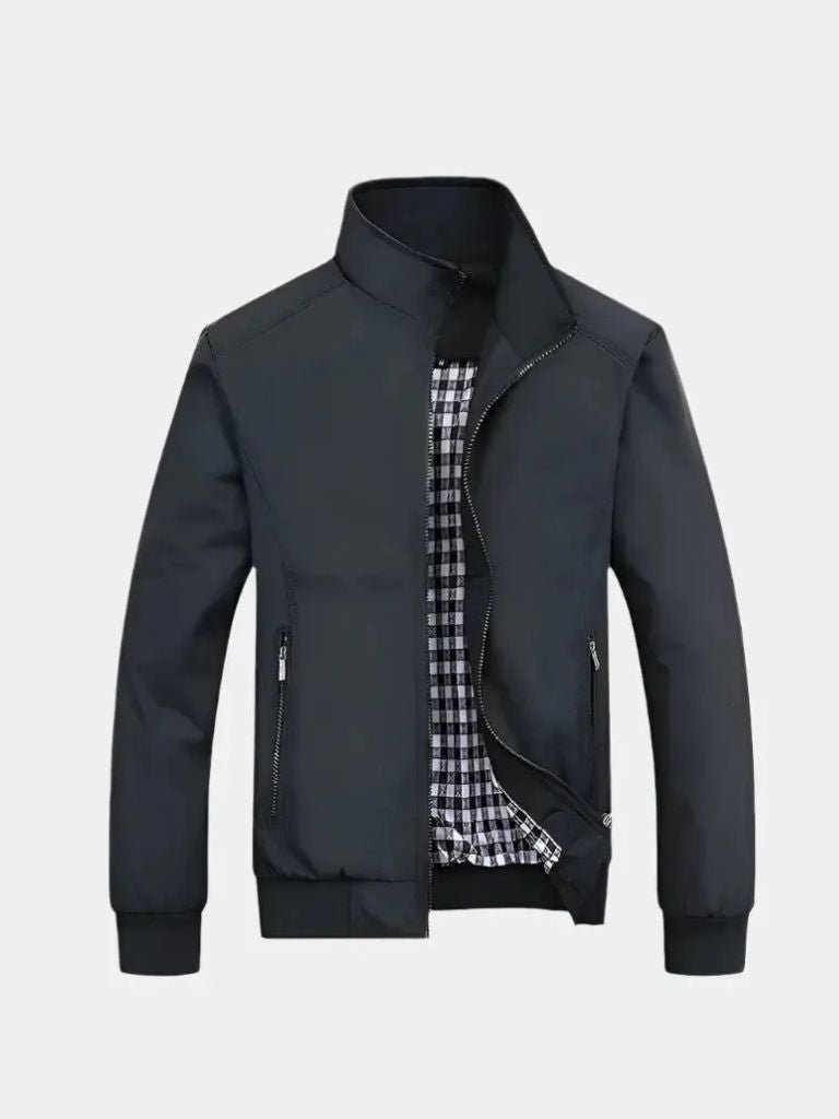 Montaracrest casual solid bomber jacket with cross crown design, featuring a stylish and comfortable fit for everyday wear.