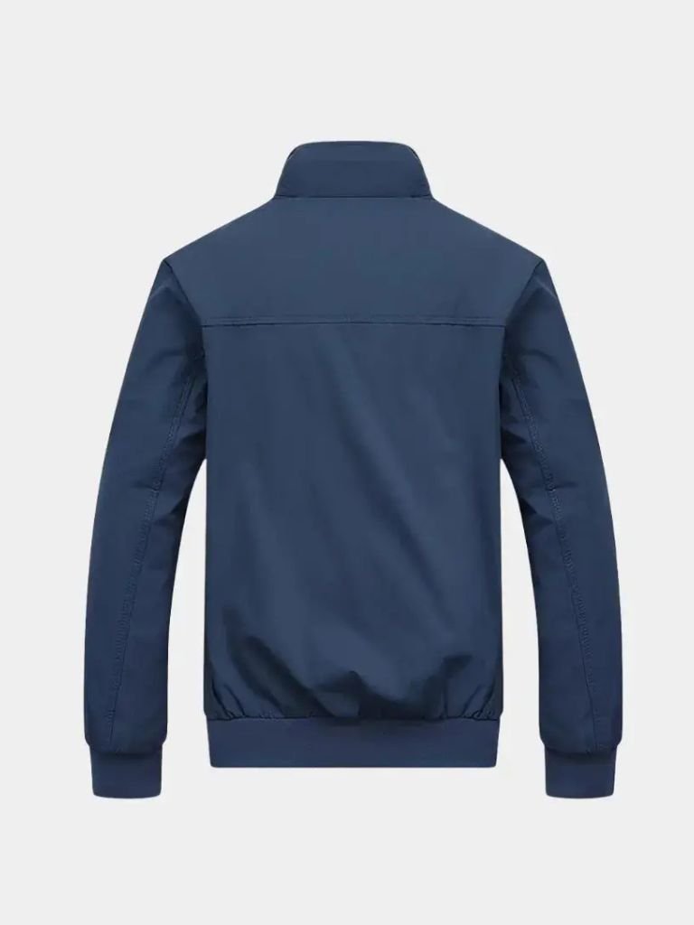 Casual solid bomber jacket from Montaracrest with a relaxed fit and cross crown logo, perfect for everyday wear.