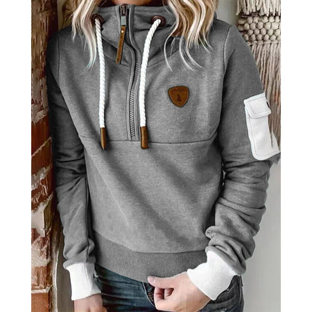 Montaracrest Chantal warm, comfortable half-zip knit sweater in a stylish, refined design for cozy winter wear.