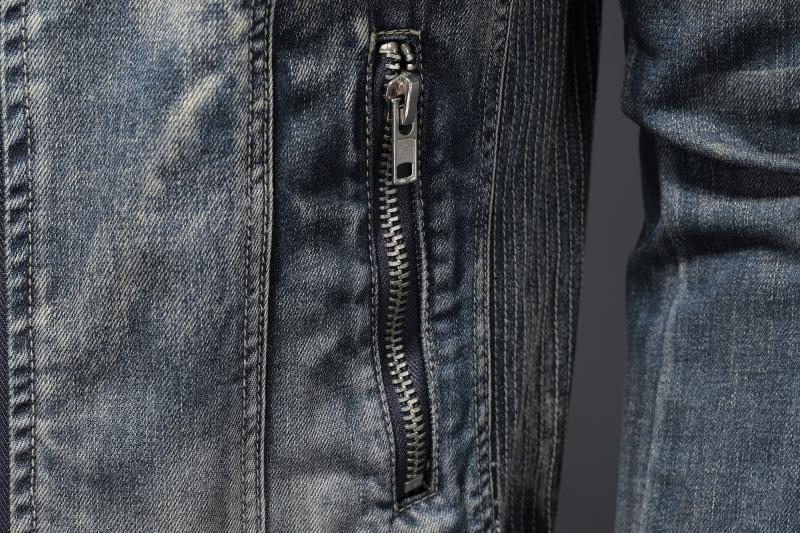 Montara & Crest denim jacket with classic blue wash, button-up front, and adjustable waist for a casual, stylish look.
