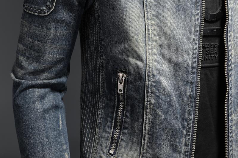 Montara & Crest Denim Hills jacket showing classic blue denim fabric with a button-up front and stylish collar.