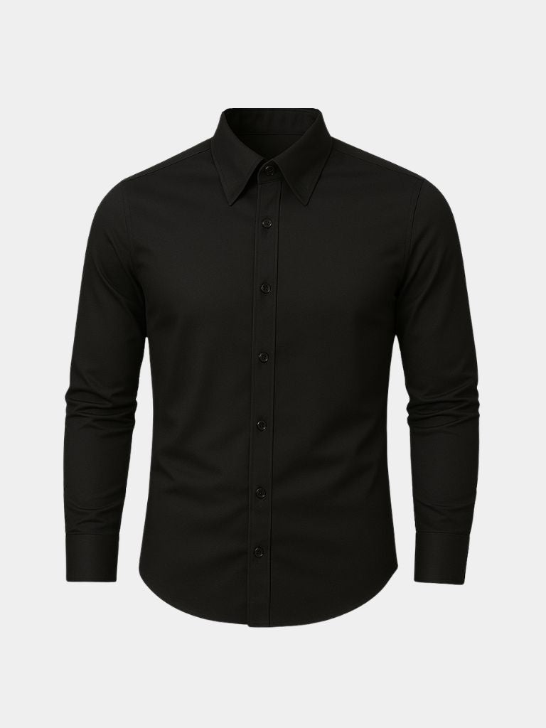 Elegant Montaracrest overhemden shirt with a pointed collar and subtle cross crown detail.
