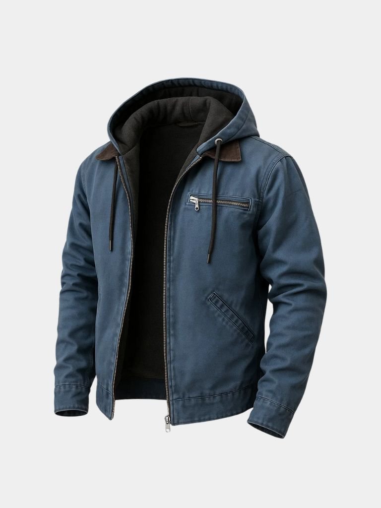 Montaracrest essential hooded jacket with cross crown design, lightweight warm outerwear, stylish and comfortable for everyday wear.