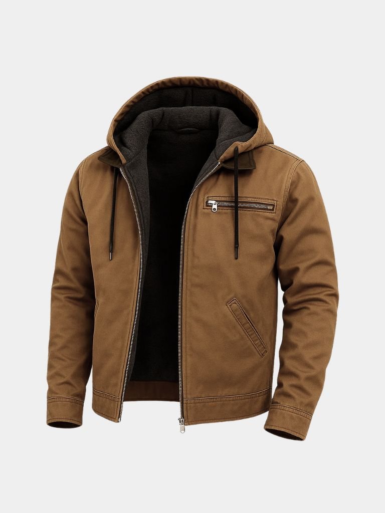 Montaracrest Essential Hooded Jacket with Cross Crown Design: lightweight, casual outerwear for versatile styling.